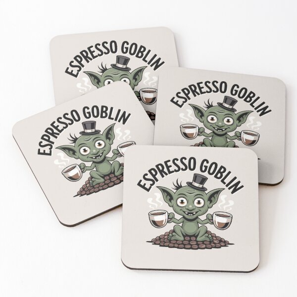 Item preview, Espresso Goblin – Caffeinated Chaos in a Top Hat designed and sold by Design Delinquent.