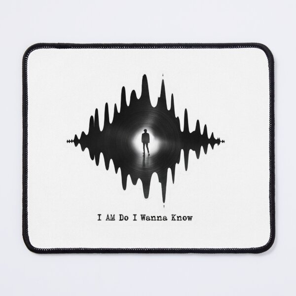 Item preview, I AM Do I Wanna Know – Wavy Retro Noir Emblem Sticker designed and sold by Imaginarium of Chaos falcon88 .