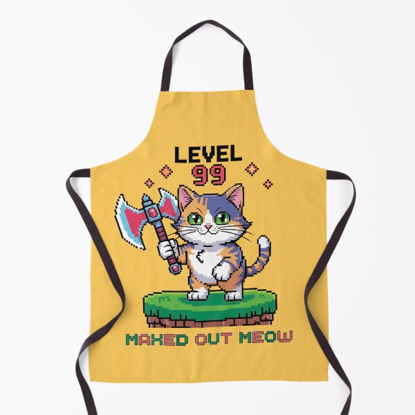 Item preview, Level 99 Maxed Out Meow – Pixel Cat Warrior designed and sold by SamartkitDesign.