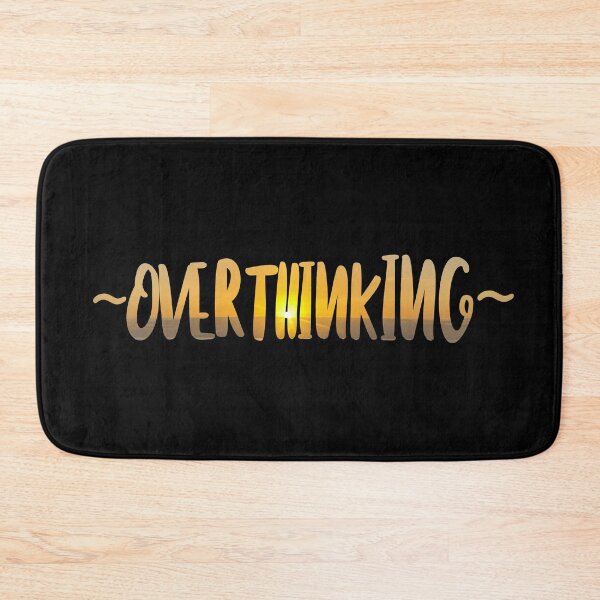 Item preview, Overthinking | Minimalist Bold Text Sticker (Sunset)   designed and sold by MysticMagpie.