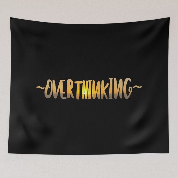 Item preview, Overthinking | Minimalist Bold Text Sticker (Sunset)   designed and sold by MysticMagpie.