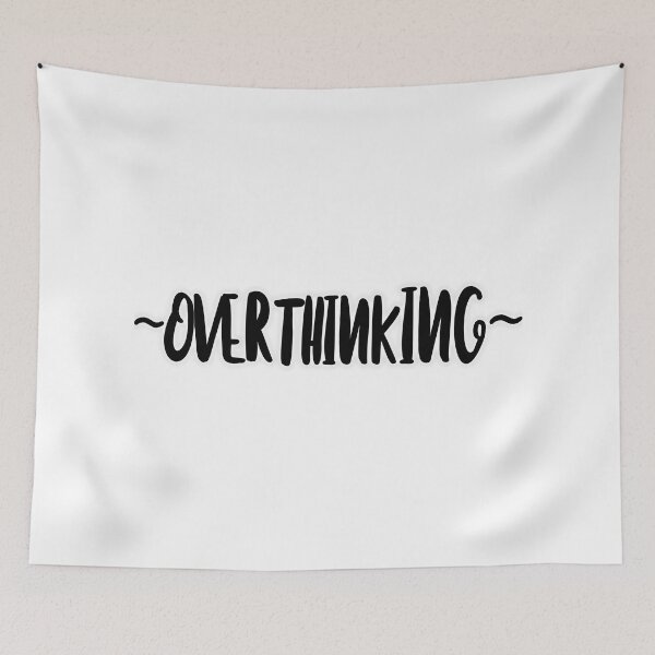 Item preview, Overthinking - Minimalist Bold Text Sticker (Black)   designed and sold by MysticMagpie.