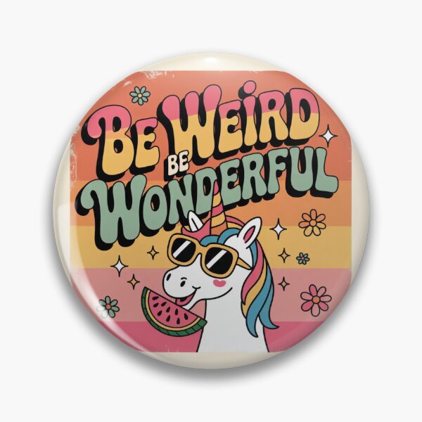 Item preview, Be Weird Be Wonderful – Retro Unicorn Summer Vibes designed and sold by Design Delinquent.