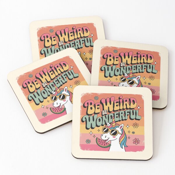 Item preview, Be Weird Be Wonderful – Retro Unicorn Summer Vibes designed and sold by Design Delinquent.