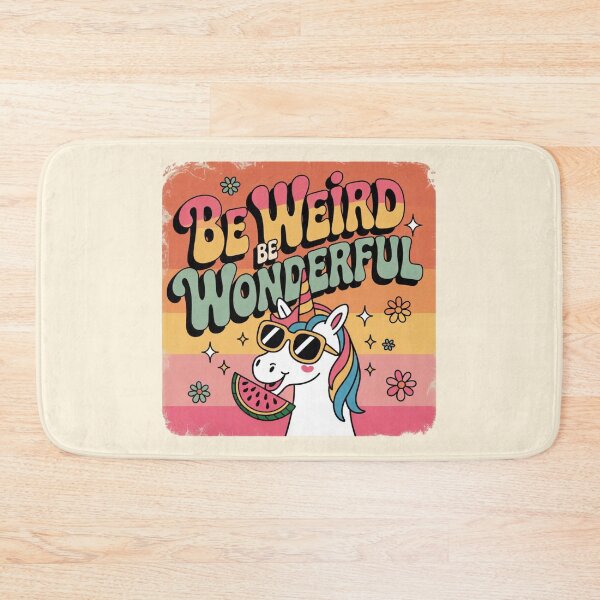 Item preview, Be Weird Be Wonderful – Retro Unicorn Summer Vibes designed and sold by Design Delinquent.