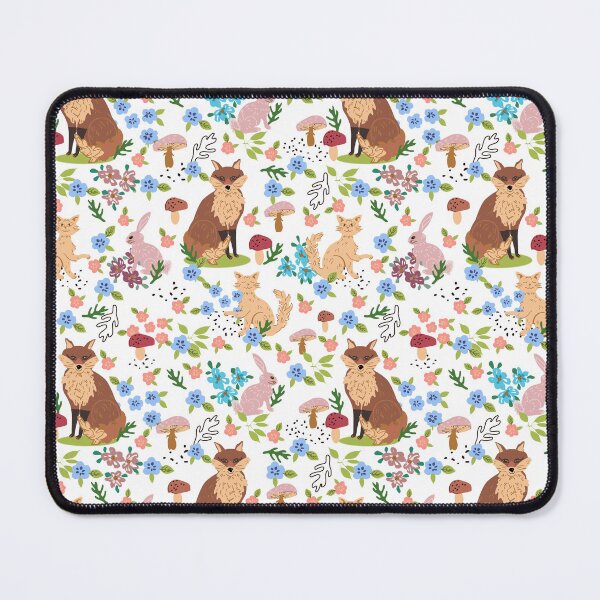 Item preview, Fox Animals and Floral Seamless Repeat designed and sold by Sharon Schwalbe.