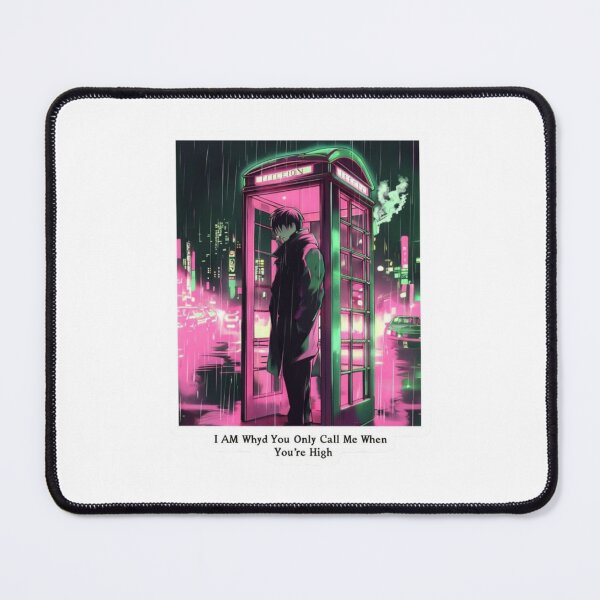 Item preview, I AM Why’d You Only Call Me When You’re High – Neon Noir Sticker designed and sold by Imaginarium of Chaos falcon88 .