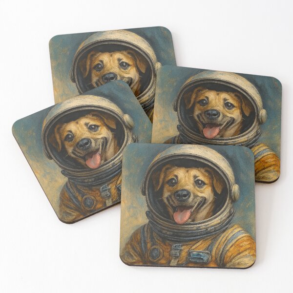 Item preview, Custom Astronaut Pet Portrait Canvas designed and sold by TONSNAP.