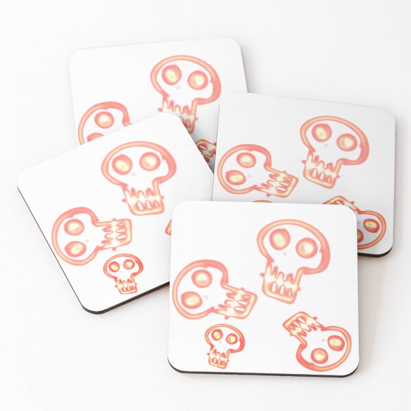 Item preview, Neon Skull Sign Cartoon Set - Retro Bar Style Glow - Dark Background Art designed and sold by PeterSamwell.