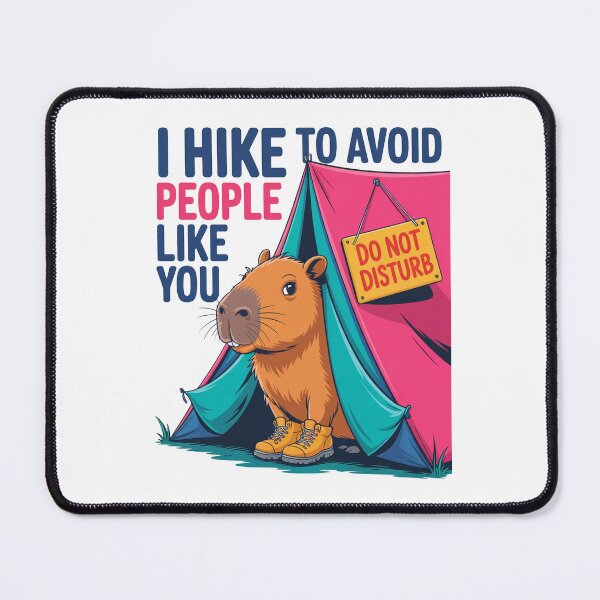 Item preview, Funny Hiking “Avoid People” Capybara designed and sold by MonkiFlipp.