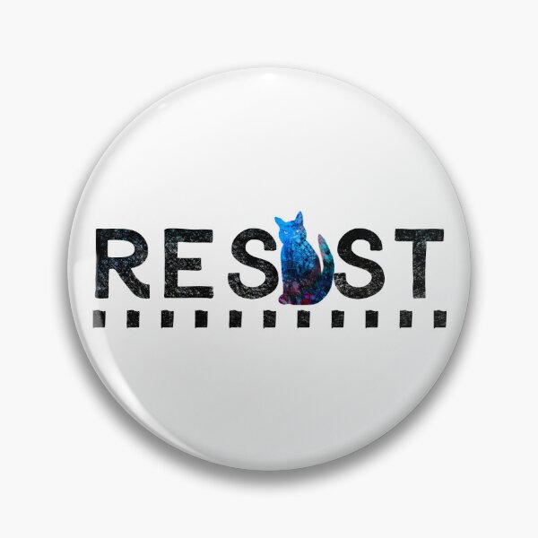 Item preview, Resist Text With Blue Cat  designed and sold by art64.