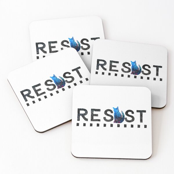 Item preview, Resist Text With Blue Cat  designed and sold by art64.