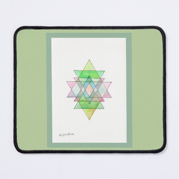 Item preview, Triangular Transparency - watercolor and pen designed and sold by Annie Mason Art.