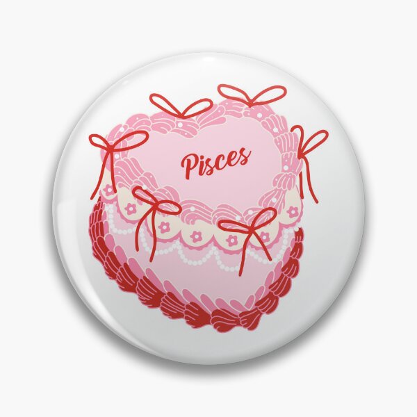 Item preview, Pisces heart shaped cake. Zodiac cake. Cake with bows. designed and sold by CoCoArt-Ua.