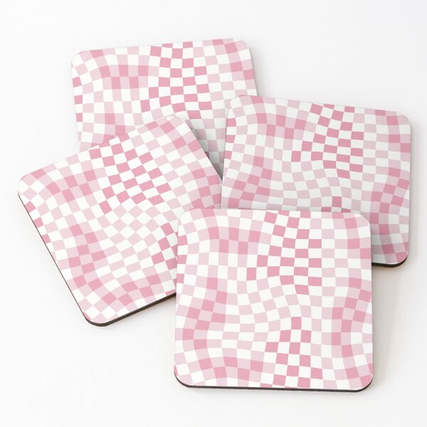 Item preview, pink checkerboard grid twist check pattern designed and sold by winterpumpkin.
