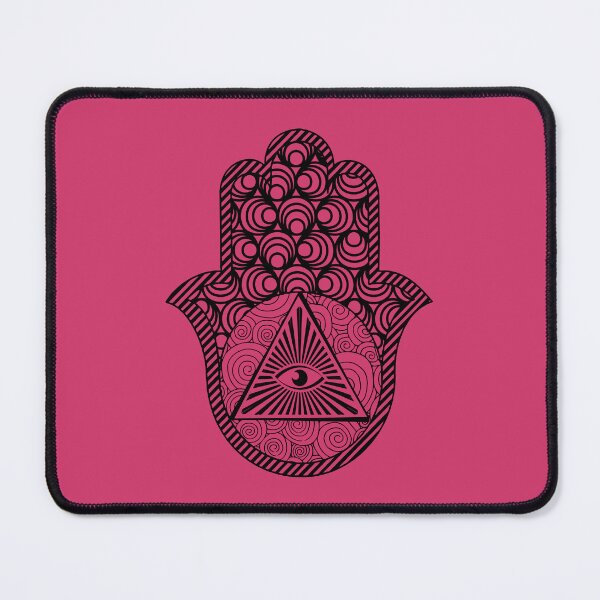 Item preview, Black Raspberry Sorbet Zentangle Hamsa Hand of Fatima designed and sold by MysticMagpie.