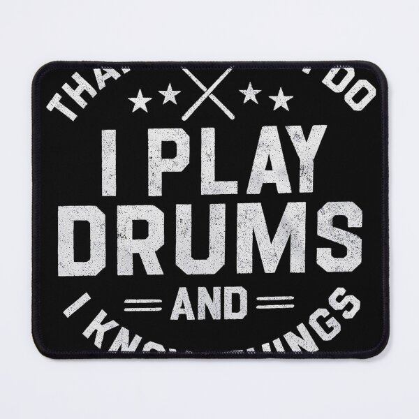 Item preview, i play drums and i know things designed and sold by musicianteez.