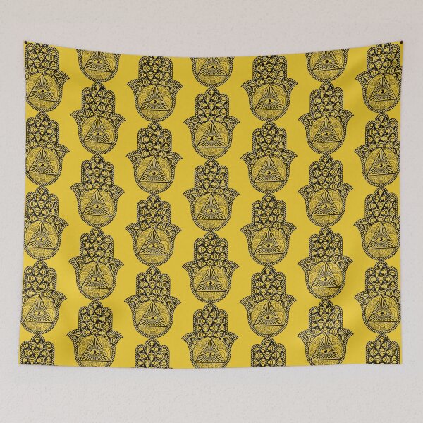 Item preview, Black Turmeric Zentangle Hamsa Hand of Fatima  designed and sold by MysticMagpie.
