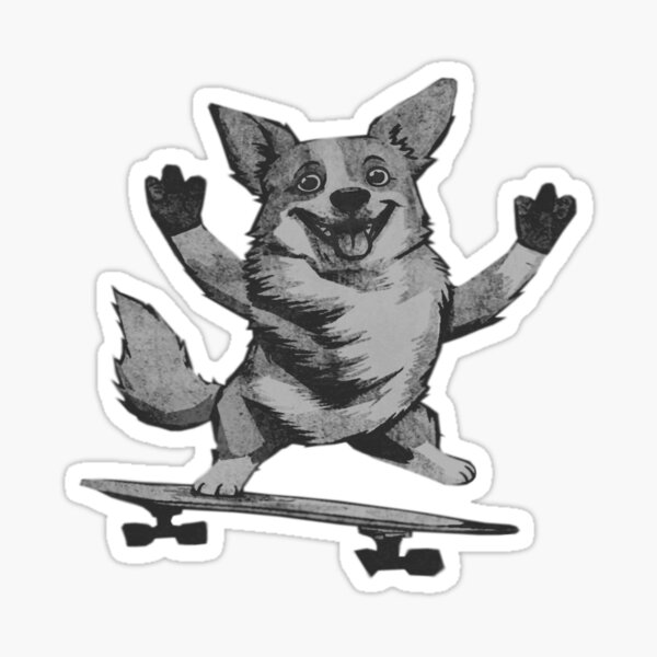 Item preview, Funny Corgi Dog on Skateboard designed and sold by kinpirks.