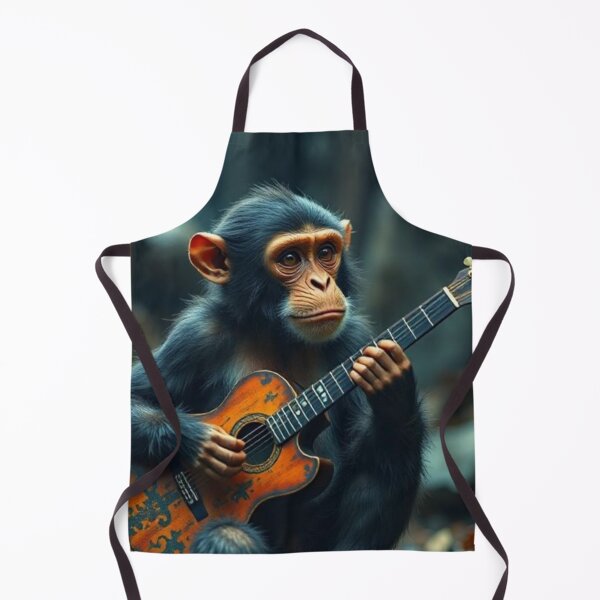 Item preview, Cute monkey guitar playing  designed and sold by Dogandesighn.