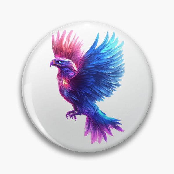 Item preview, Cyberpunk Eagle Neon Wings Futuristic Bird Art designed and sold by AdamGierczyk.