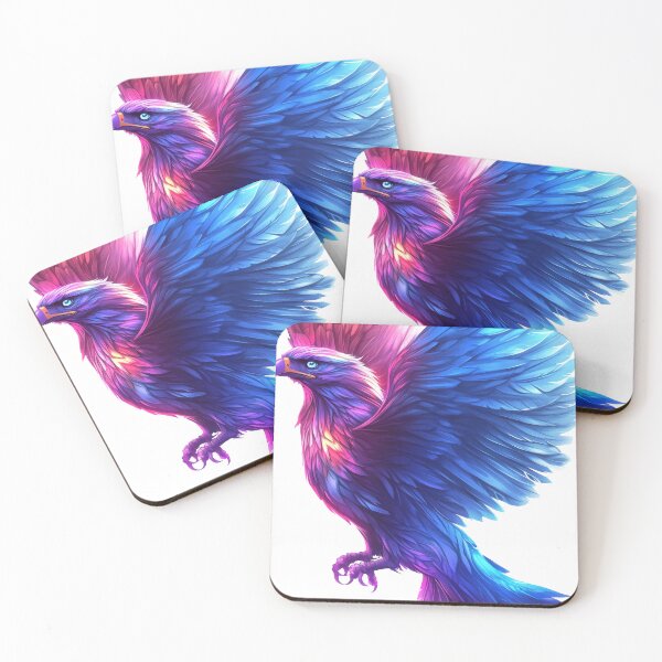 Item preview, Cyberpunk Eagle Neon Wings Futuristic Bird Art designed and sold by AdamGierczyk.