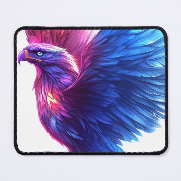 Item preview, Cyberpunk Eagle Neon Wings Futuristic Bird Art designed and sold by AdamGierczyk.