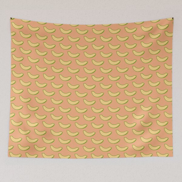 Item preview, Cantaloupe cut yellow orange hand drawn tropical fruit summer season natural pattern designed and sold by khulisara246.