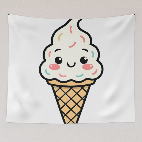 Item preview, kawaii ice cream designed and sold by BGM by AI.