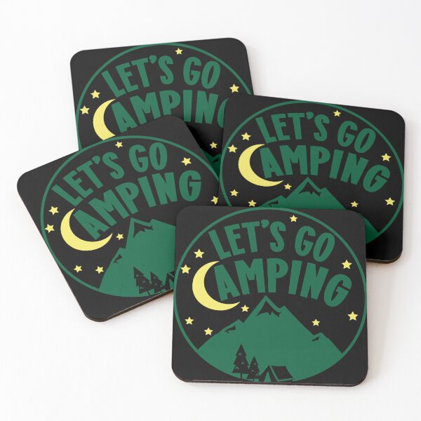 Item preview, Let's Go Camping In The Mountains Quote - Green Yellow designed and sold by MysticMagpie.