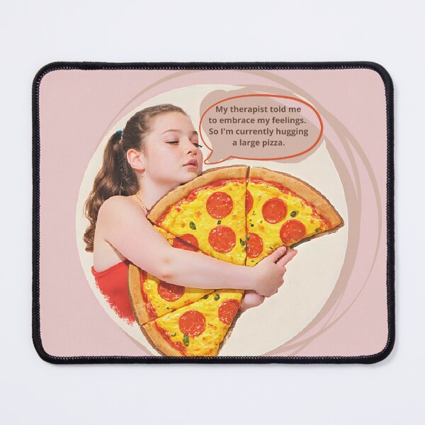 Item preview, Hugging a large Pizza designed and sold by Empowered Mind Prints.