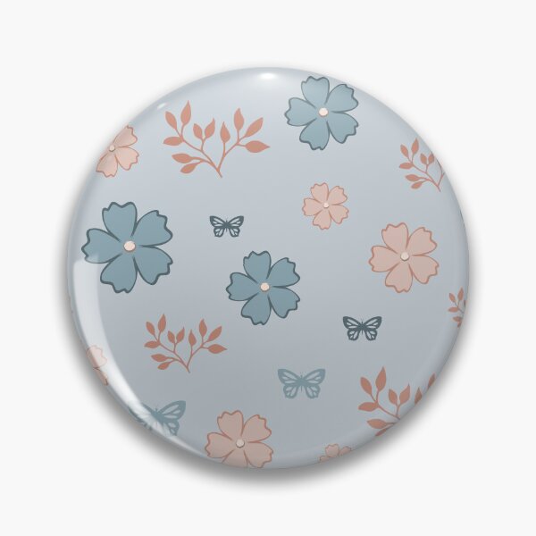 Item preview, Butterflies & Florals on Dusty Blue designed and sold by ImpalaMoon.