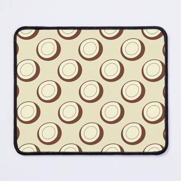 Item preview, Coconut cut brown cream hand drawn tropical fruit summer season natural pattern designed and sold by khulisara246.