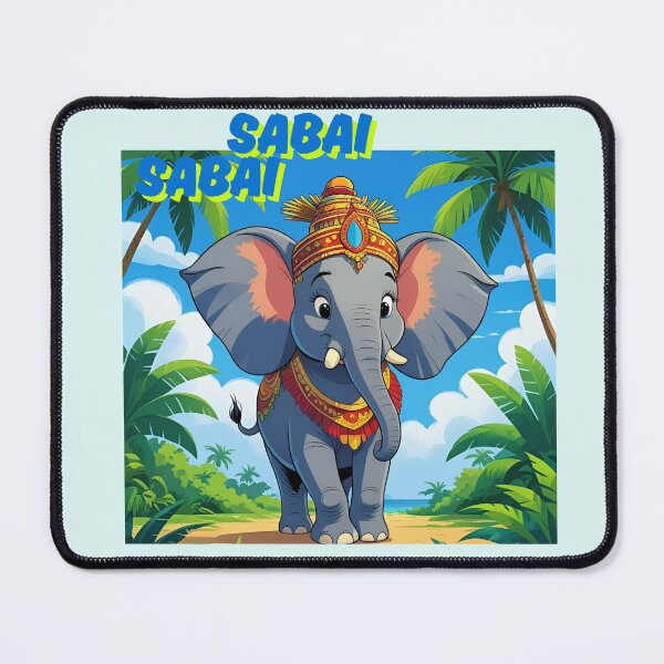 Item preview, "Cute Thai Elephant – Thailand Travel Souvenir Design" Sabai Sabai designed and sold by konthai.familyart.