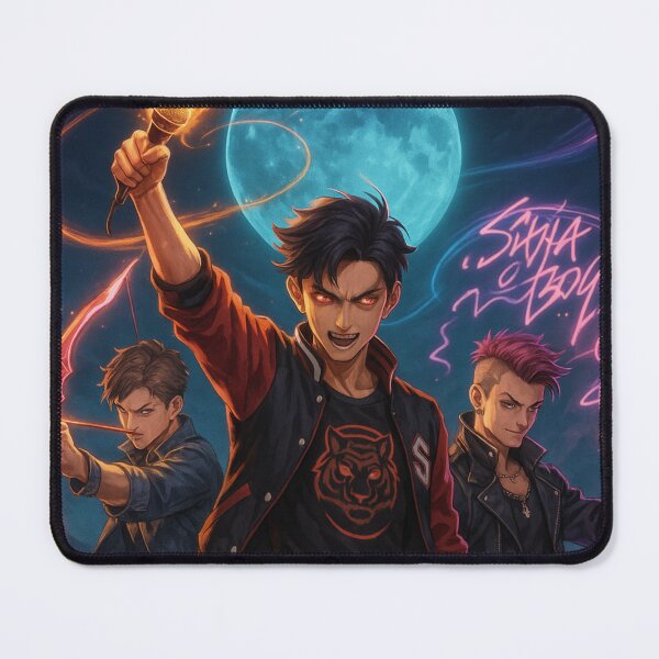 Item preview, SAJA BOYS Anime K-pop Poster – Cyberpunk Idol Art, Digital Illustration designed and sold by zevorgue.