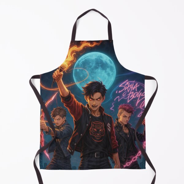 Item preview, SAJA BOYS Anime K-pop Poster – Cyberpunk Idol Art, Digital Illustration designed and sold by zevorgue.