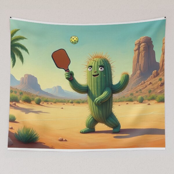 Item preview, Cactus Playing Pickleball in the Desert designed and sold by RickGoulet.