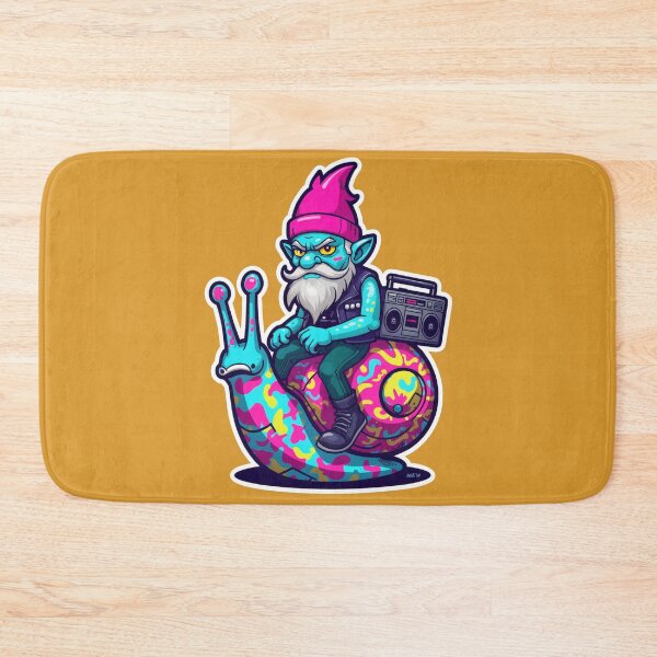 Item preview, Hipster Gnome Riding a Psychedelic Snail designed and sold by AliveStyle.