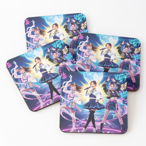 Item preview, HUNTRIX Anime K-pop Girl Group Poster – Magical Idol Art, Cyberpop Illustration designed and sold by zevorgue.