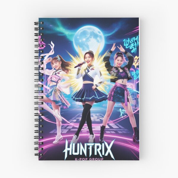 Item preview, HUNTRIX Anime K-pop Girl Group Poster – Magical Idol Art, Cyberpop Illustration designed and sold by zevorgue.