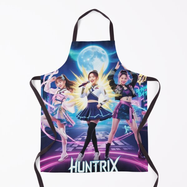 Item preview, HUNTRIX Anime K-pop Girl Group Poster – Magical Idol Art, Cyberpop Illustration designed and sold by zevorgue.