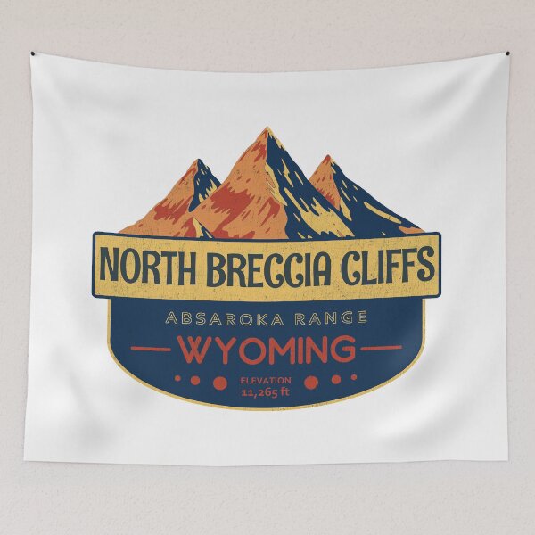 Item preview, North Breccia Cliffs, Absaroka Range, Wyoming, Mountain Design designed and sold by Wanderful-roads.