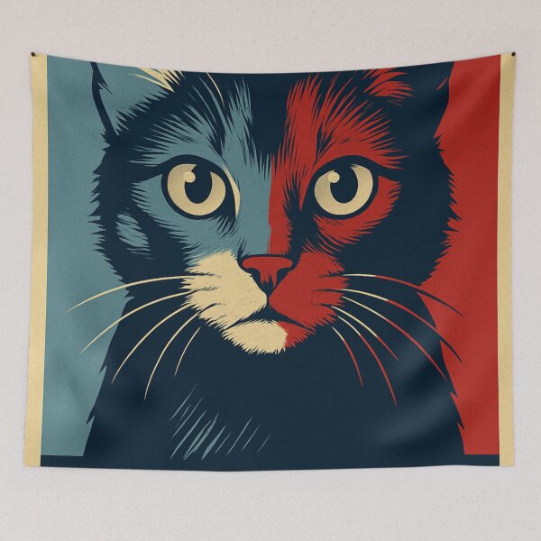 Item preview, Meow Pop Art Cat Poster designed and sold by Bernd Friese.