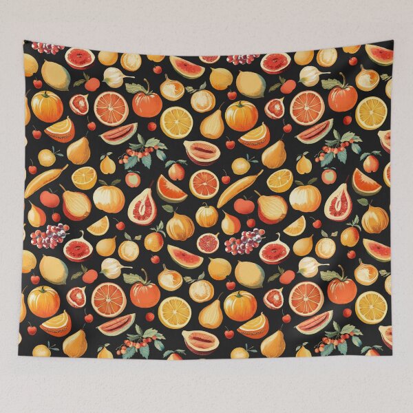 Item preview, Fruit Illustration Pattern | Retro Style designed and sold by UnhingedBird.