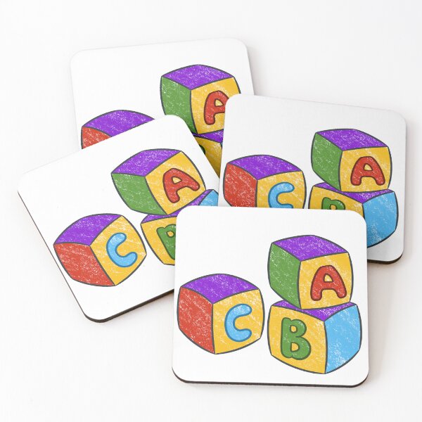 Item preview, Chalk blocks with ABC letters  designed and sold by RozhmarisArt.