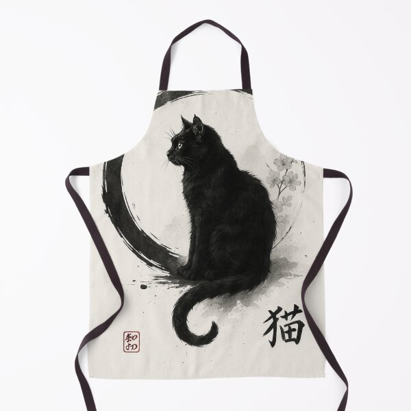 Artikelvorschau, Sumi-e Black Cat vor Zen-Enso entworfen und verkauft von Bernd Friese.