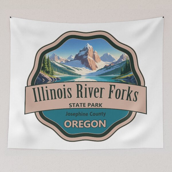 Item preview, Illinois River Forks State Park, Josephine County, Oregon designed and sold by Wanderful-roads.