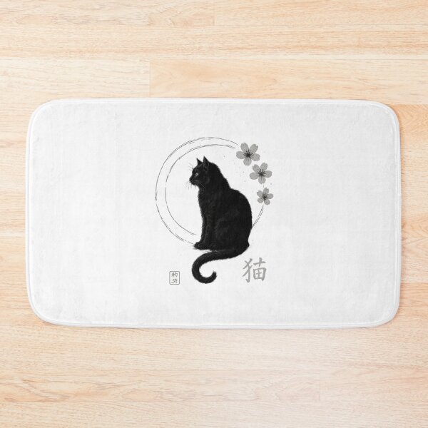 Item preview, Monochrome Zen cat with Enso circle designed and sold by Bernd Friese.