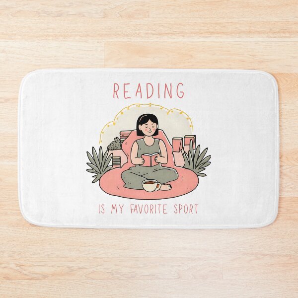 Item preview, Reading is My Favorite Sport - Girl with Books, Plants & Coffee  designed and sold by OpenHeartAF.