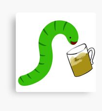 Danger Noodle drinking Beer Canvas Print